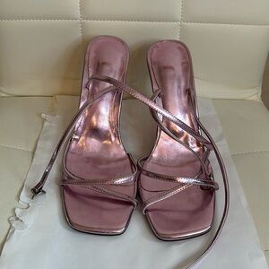 Pink Butterfly Heel Sandal buckle straps size 41